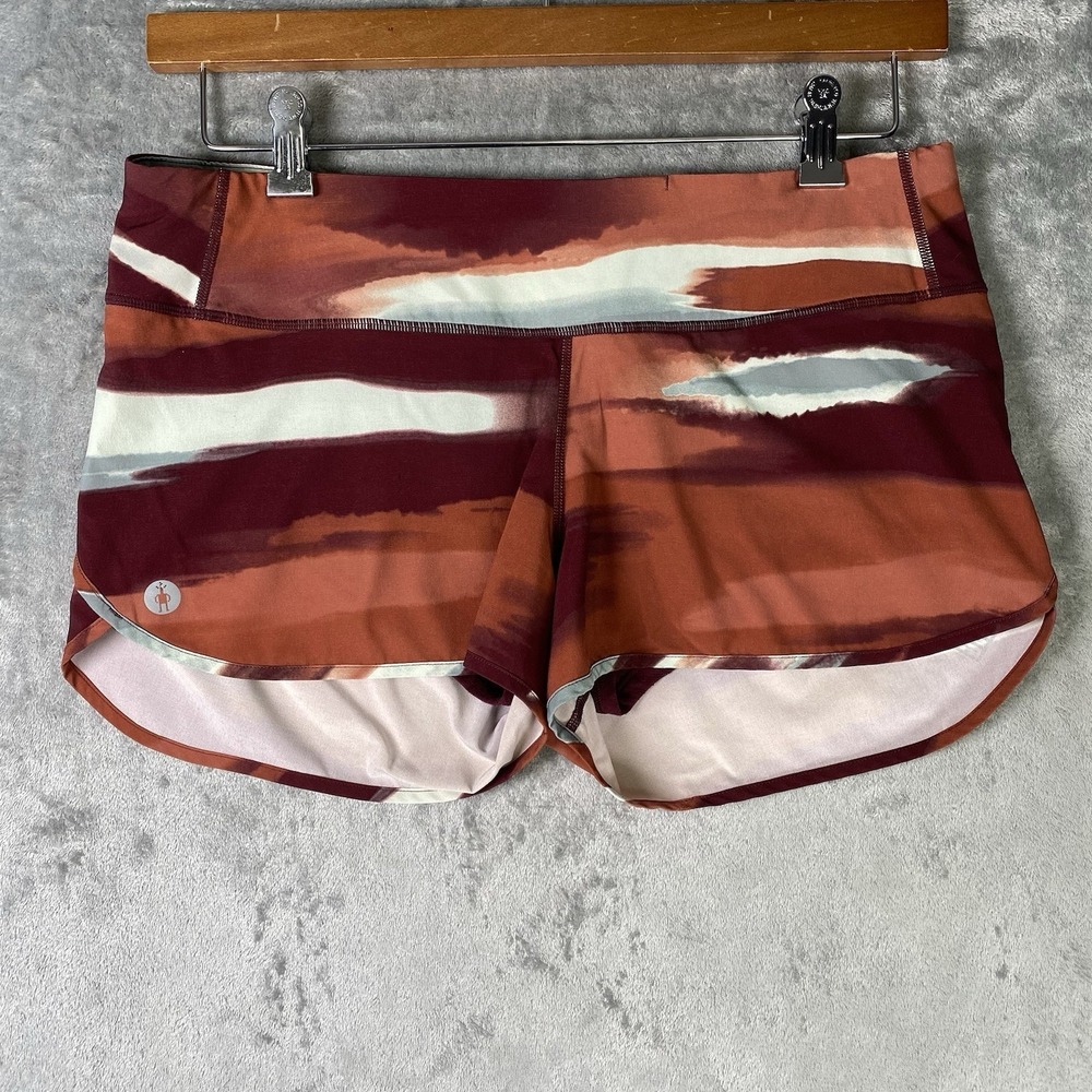 Smartwool Active Wool Lined Shorts Womens Size M Horizon Multicolor Running
